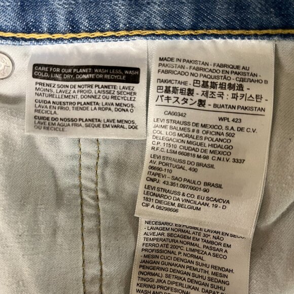 Levi's 505 Men's Jeans Regular Fit 34x30 Blue Medium Wash Stretch Straight Leg - Picture 12 of 13